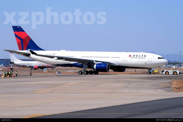 达美航空空客A330-200客机在广州新科宇航科技有限公司检修