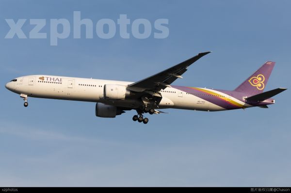 泰国航空777落地曼谷