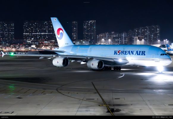 大韩航空A380深夜推出