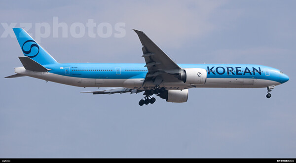 KE887 ICN-PVG 大韩航空新涂装落地浦东。