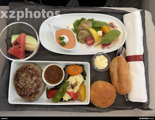 JL87东京羽田-广州白云公务舱餐食