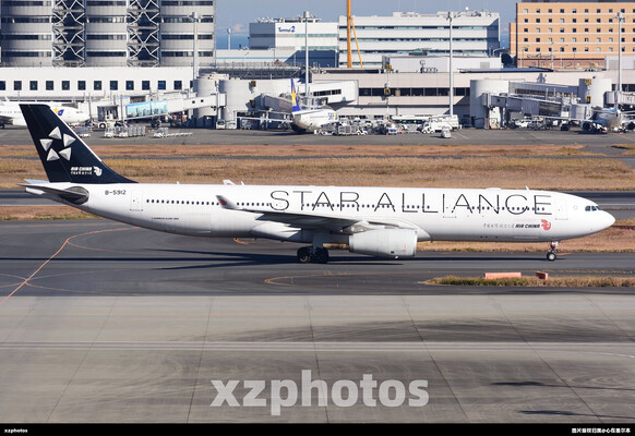 星盟涂装A330滑行在羽田机场