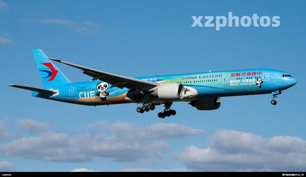 东航 773ER B-2002 降落奥克兰机场