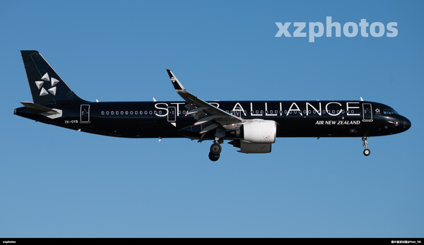 新西兰航空 A321 neo ZK-OYB降落奥克兰机场