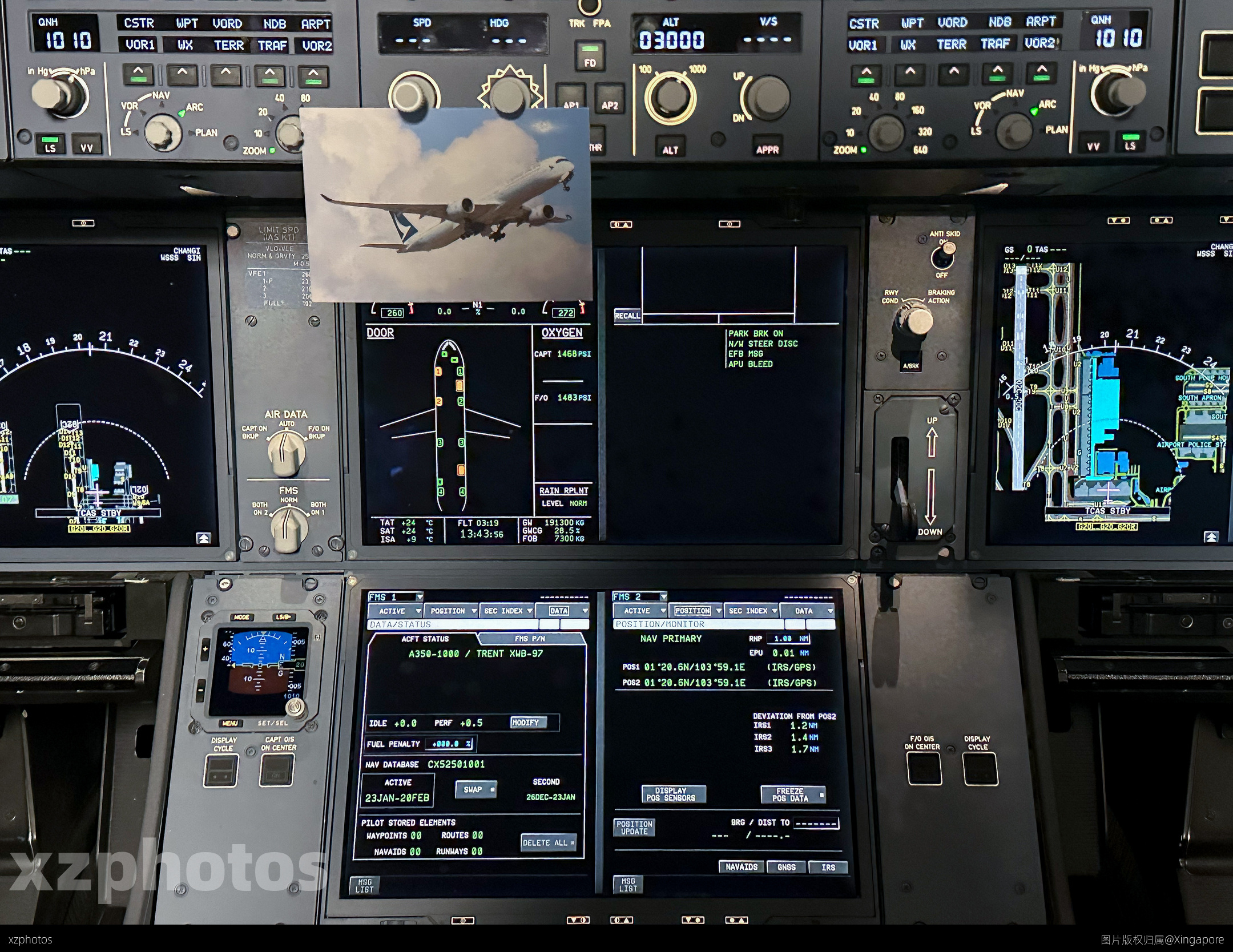 cockpit of A350-1000