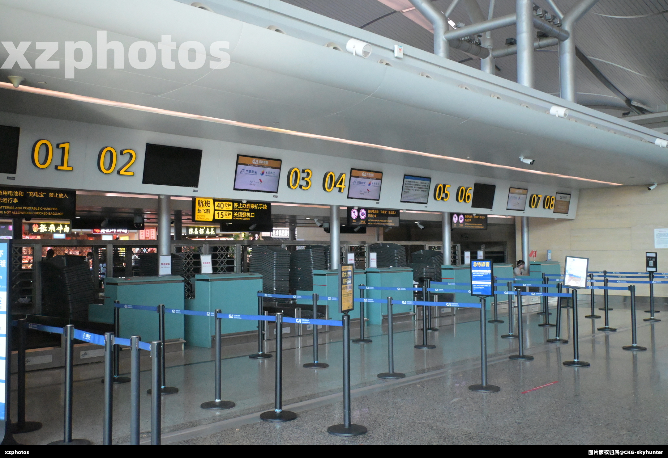 重庆江北国际机场T2航站楼值机柜台