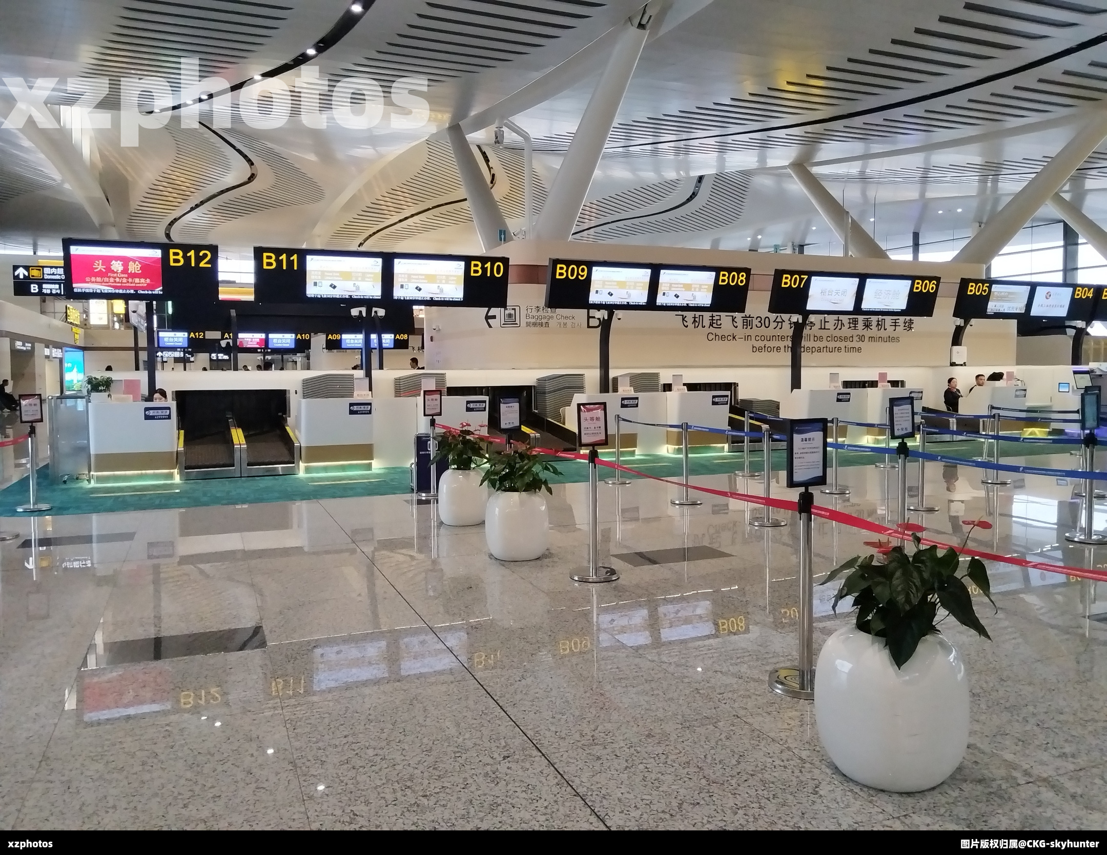 烟台蓬莱国际机场值机柜台