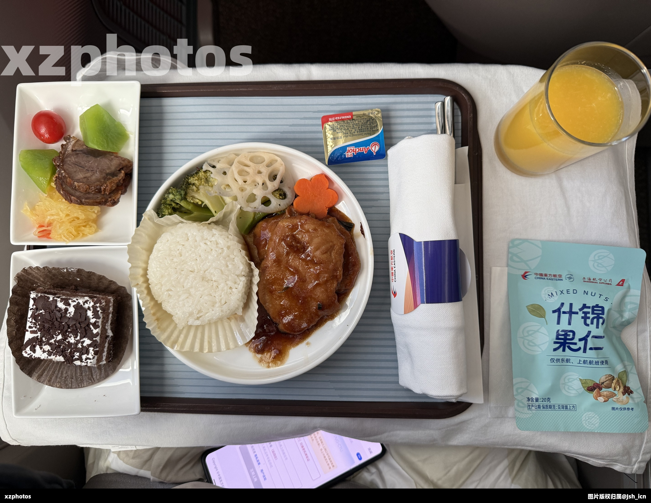 东航MU5407（上海浦东-成都双流）公务舱餐食