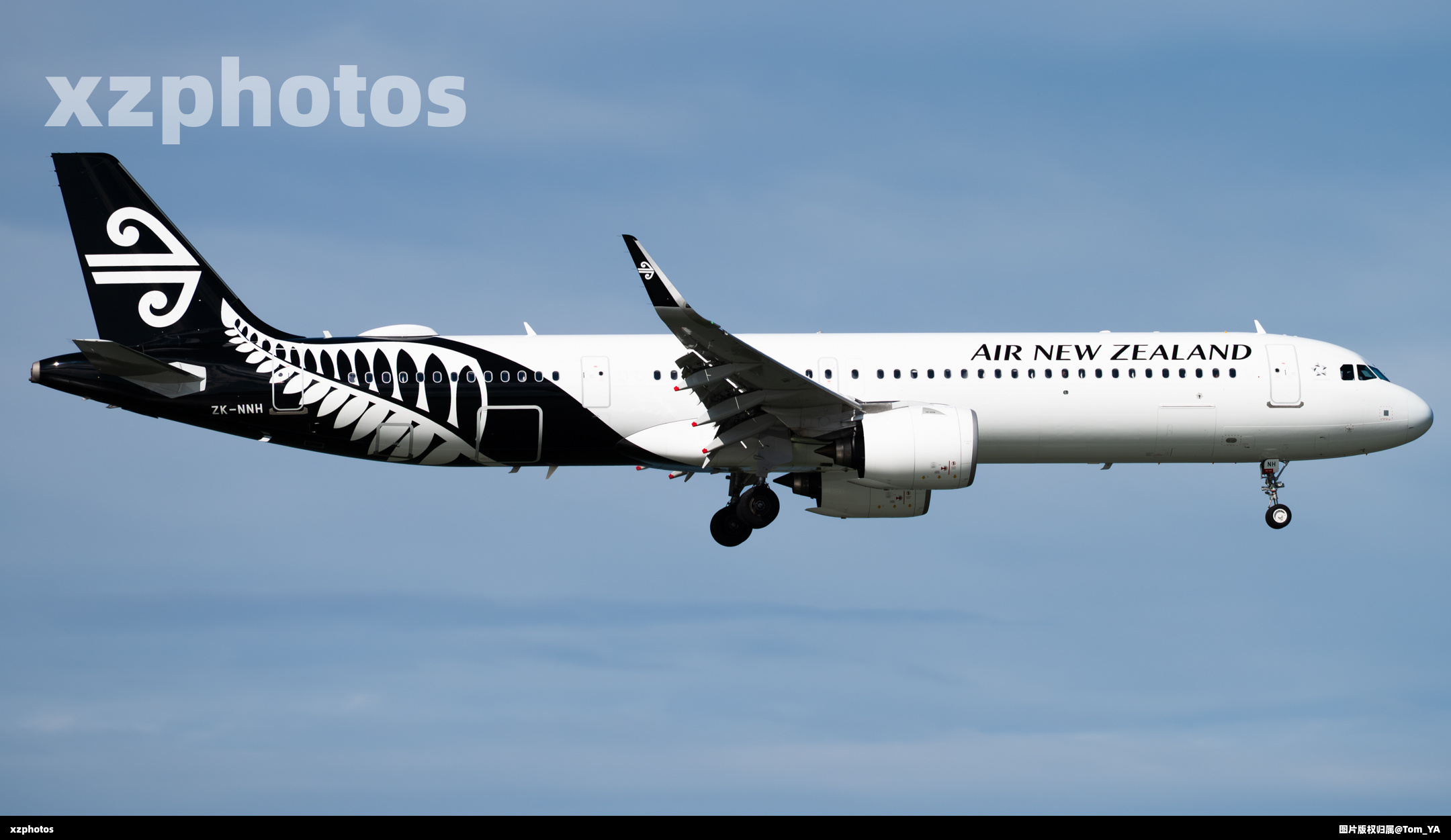 新西兰航空 A321neo ZK-NNH 降落奥克兰