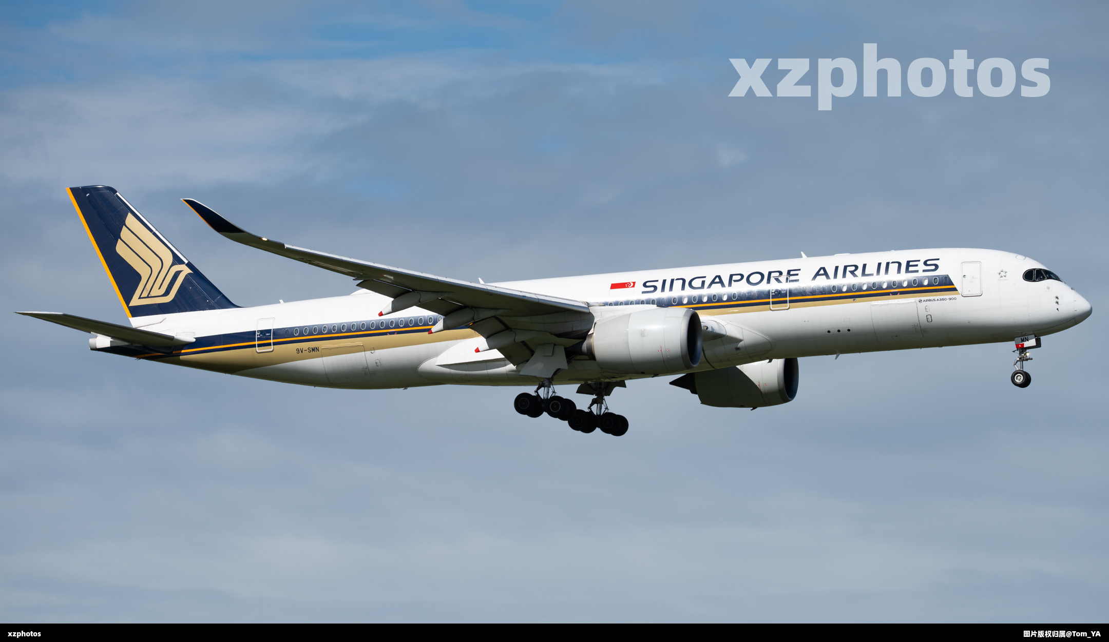 新加坡航空A359 9V-SMN 降落